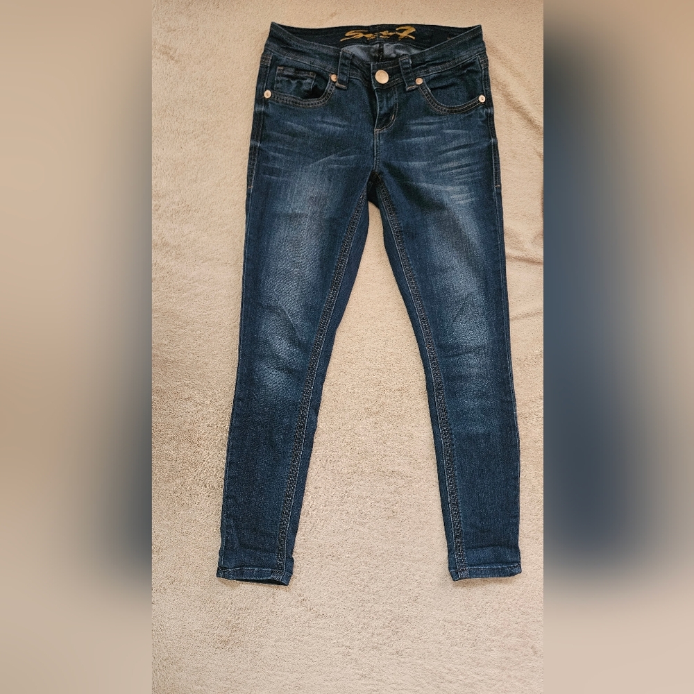 Seven7 Dark Blue Women's Skinny Jeans